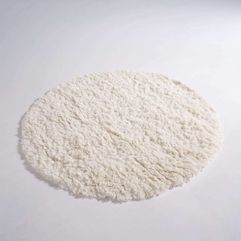 Tapis en laine 200x200 cm, blanc - Ruma