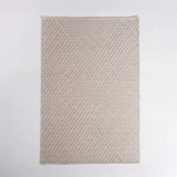 Tapis en laine 140x200 cm, blanc beige - Arvo