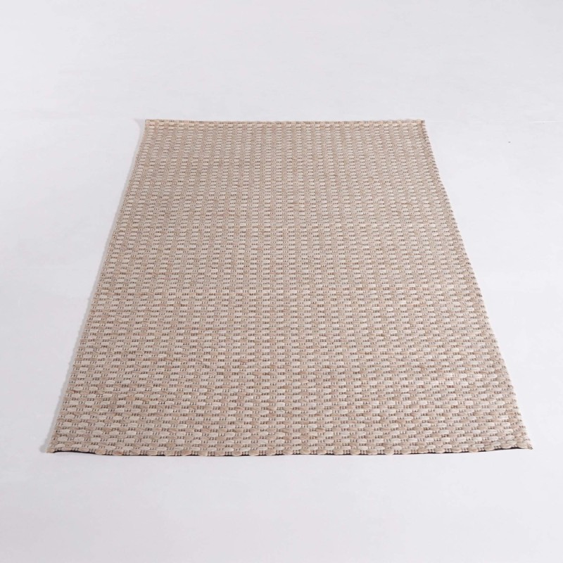Tapis en laine 140x200 cm, blanc beige - Orin