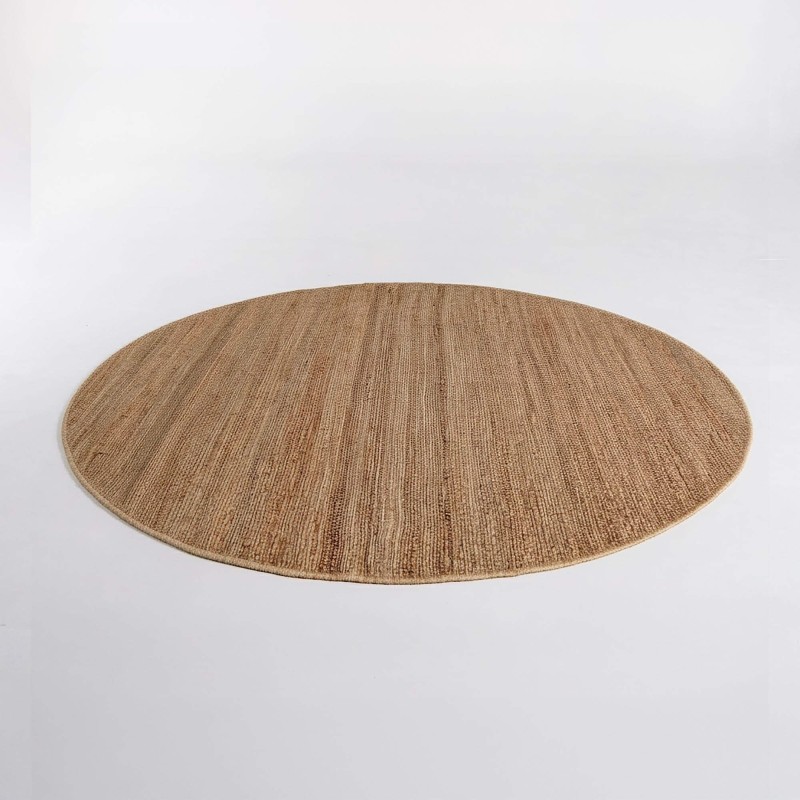 Tapis en jute 200x200 cm, blanc beige - Noa