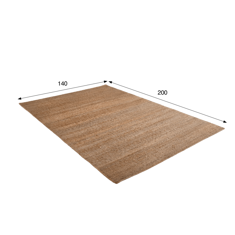 Tapis en jute 140x200 cm, blanc beige - Noa