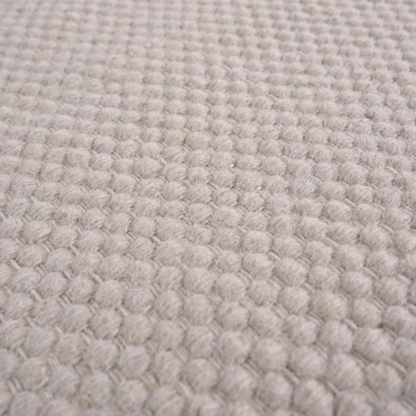 Tapis en laine et coton 140x200 cm, blanc gris - Iria