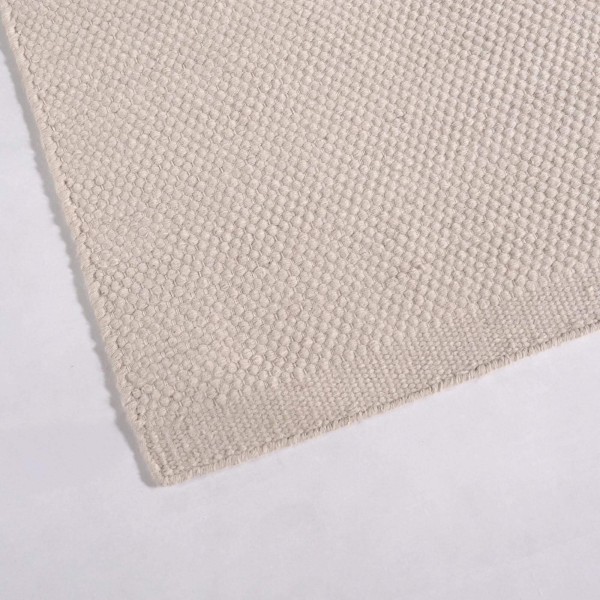 Tapis en laine et coton 140x200 cm, blanc gris - Iria