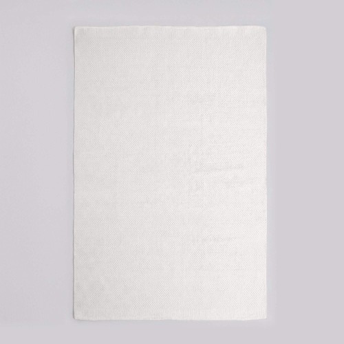 Tapis en laine et coton 200x300 cm, blanc - Elowen