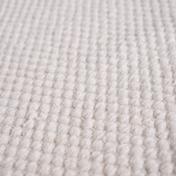 Tapis en laine et coton 200x300 cm, blanc - Elowen