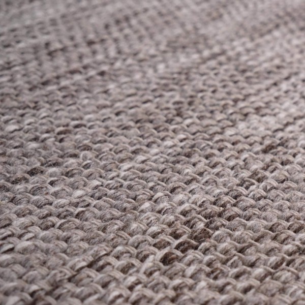 Tapis en laine et coton 160x230 cm, brun - Elowen