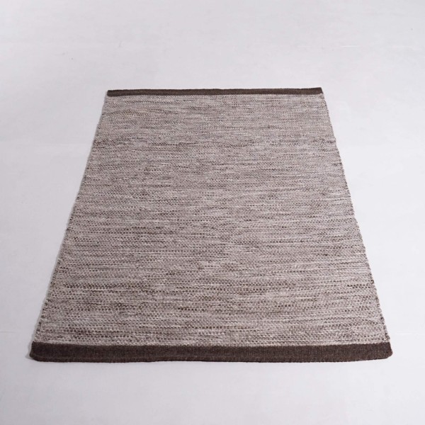 Tapis en laine et coton 200x300 cm, brun - Elowen