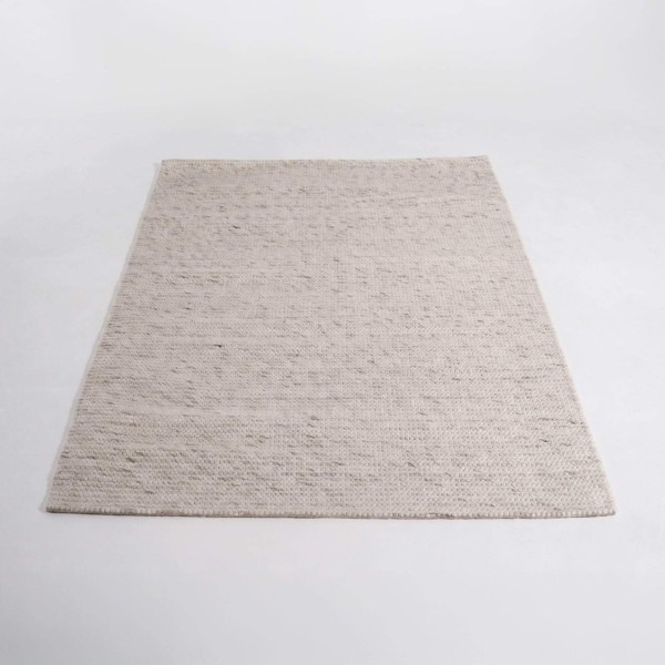 Tapis en laine 140x200 cm, blanc beige - Cairn