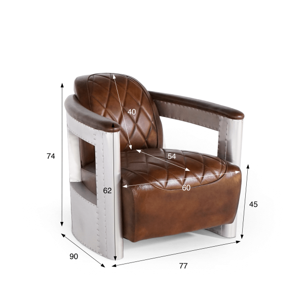 Fauteuil aviateur en cuir