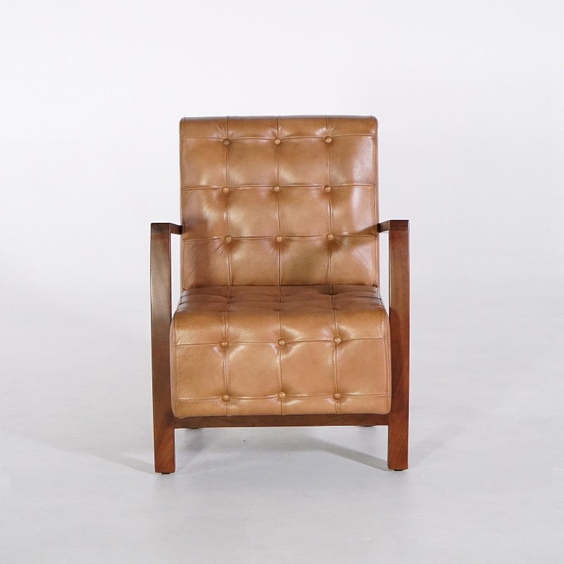 Fauteuil en cuir véritable - Baxter