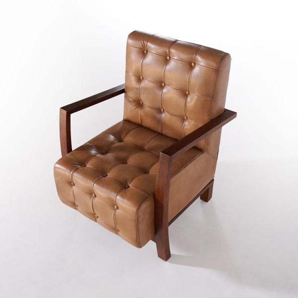 Fauteuil en cuir véritable - Baxter