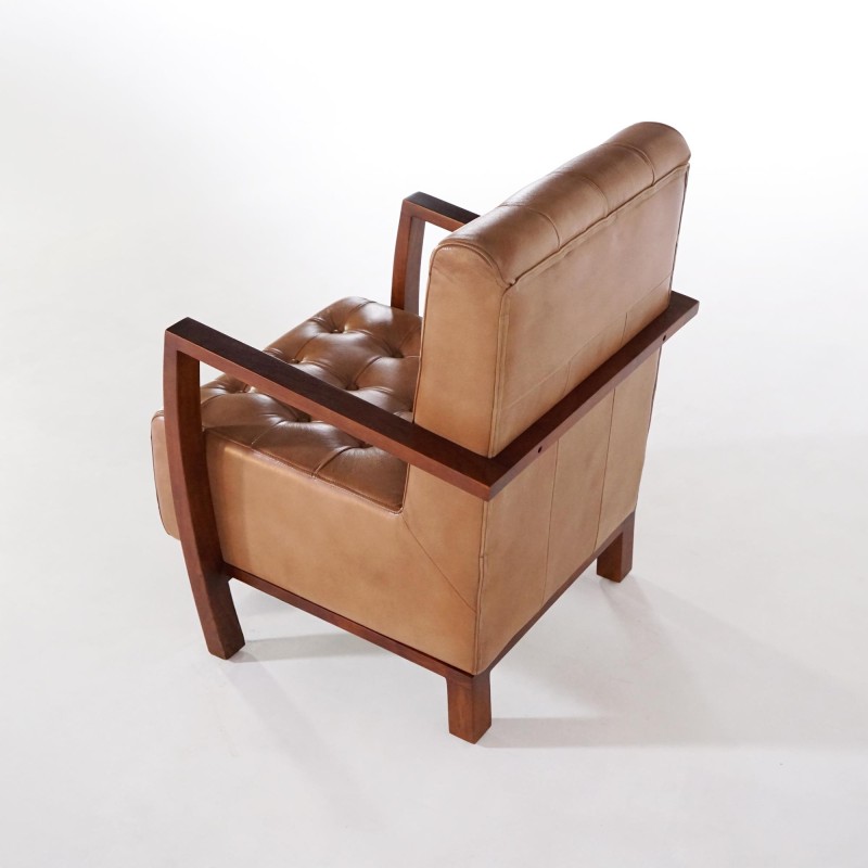 Fauteuil en cuir véritable - Baxter