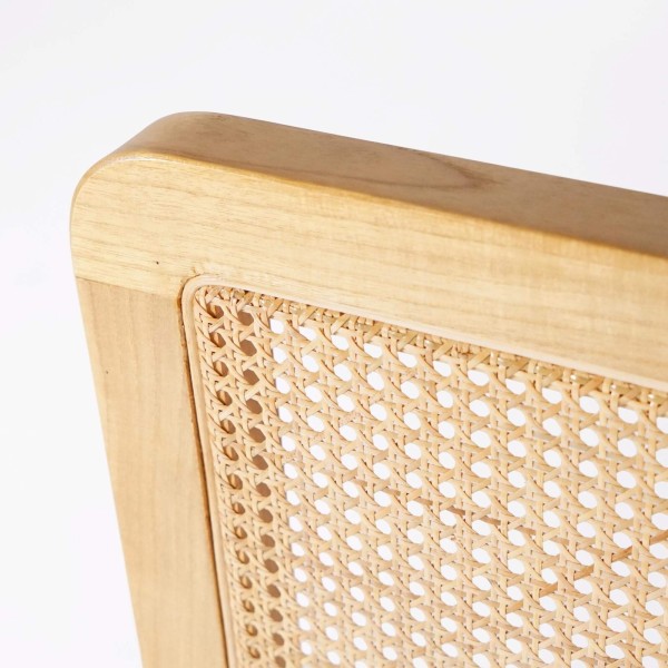 Tête de lit en bois massif de mindi et cannage 160 cm - Bahia