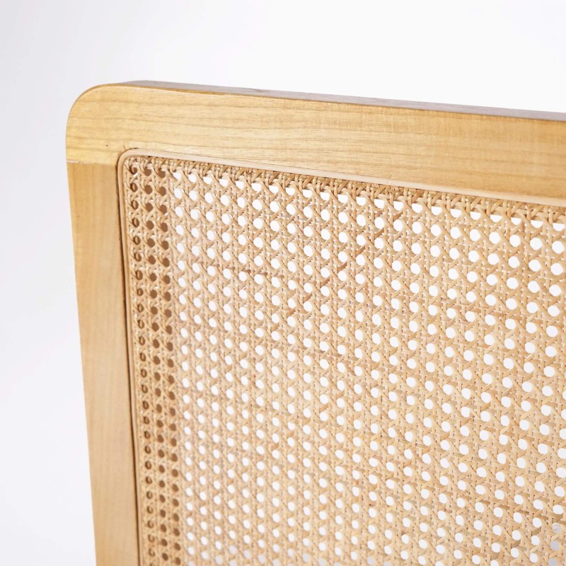 Tête de lit en bois massif de mindi et cannage 160 cm - Bahia