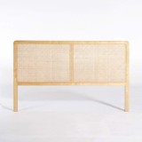 Tête de lit en bois massif de mindi et cannage 180 cm - Bahia