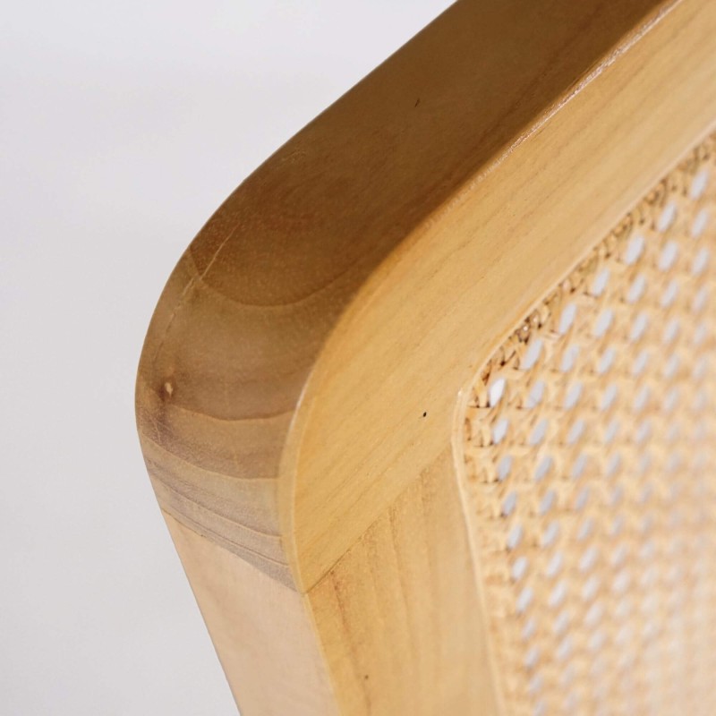 Tête de lit en bois massif de mindi et cannage 180 cm - Bahia