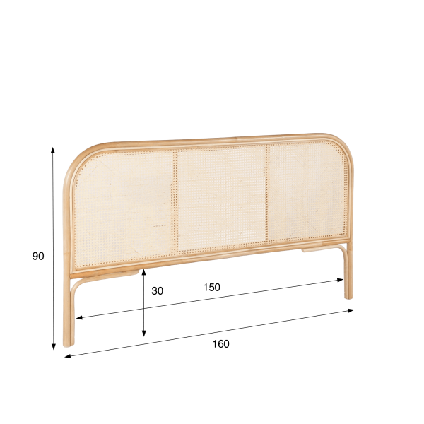 Tête de lit en rotin (osier) 160 cm - Manila