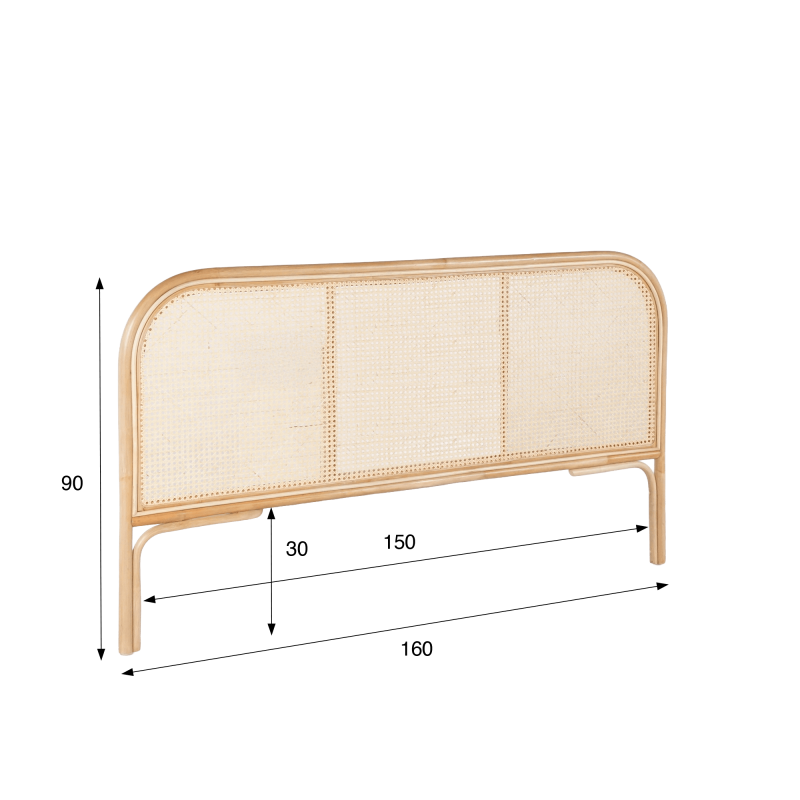 Tête de lit en rotin (osier) 160 cm - Manila