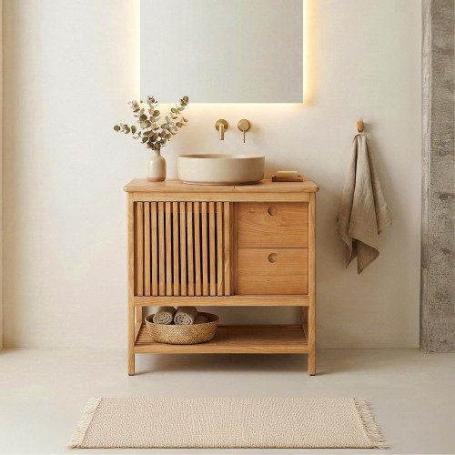 Meuble de salle de bain sous vasque en bois 80 cm - Rohini