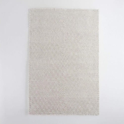 Tapis en laine et coton 250x350 cm, blanc - Tessa