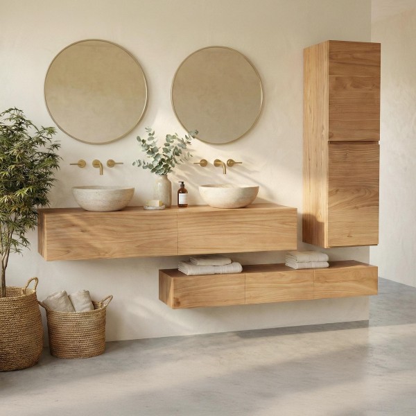 Meuble rangement de salle de bain 140 cm - Trinity