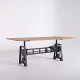 Table de salle à manger  industrielle réhaussable 220 cm