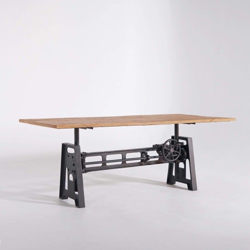 Table de salle à manger  industrielle réhaussable 220 cm