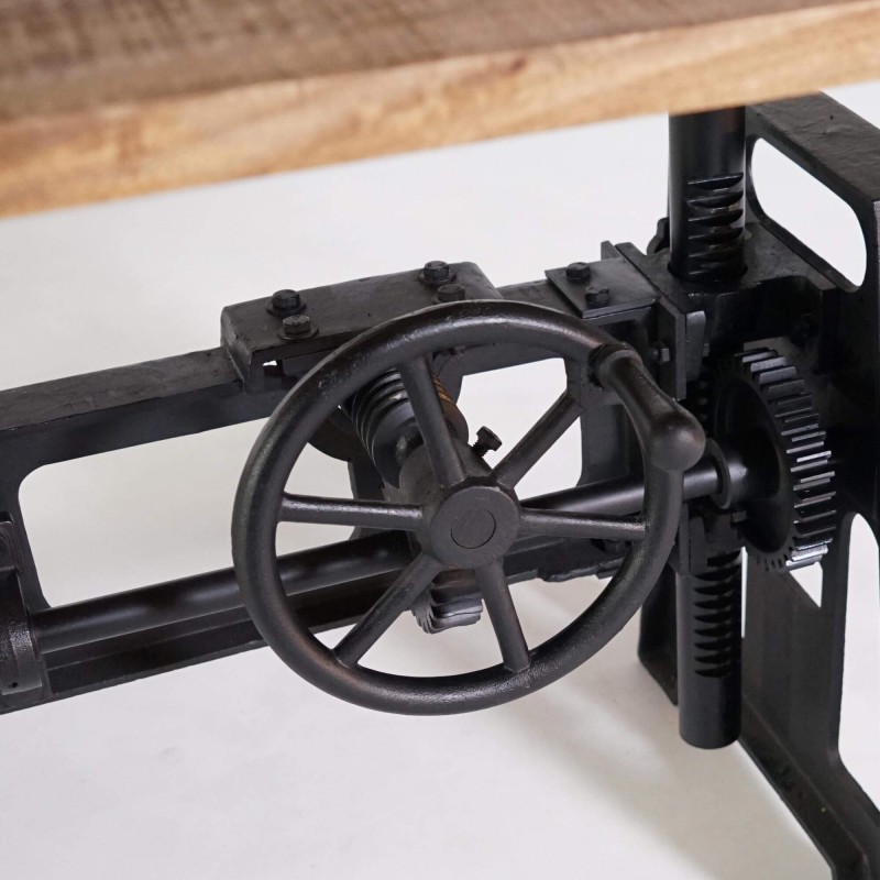 Table de salle à manger  industrielle réhaussable 220 cm