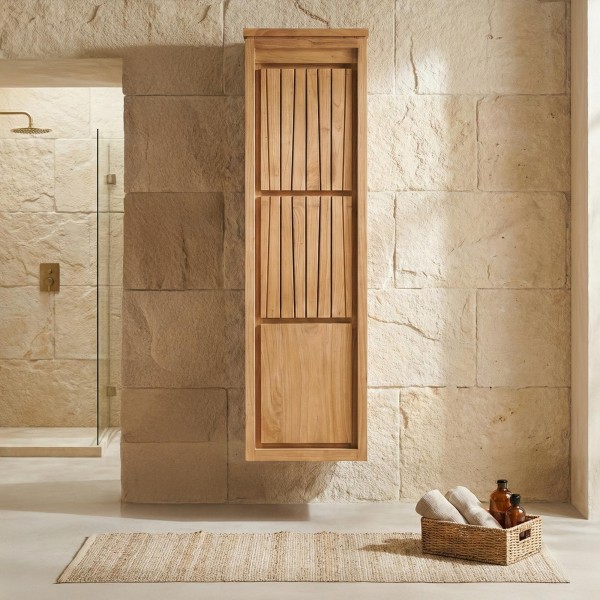 Colonne de salle de bain en bois naturel - Neo