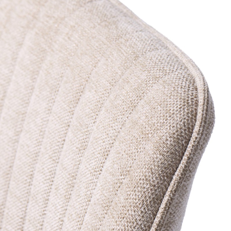 Chaise de salle à manger en tissu couleur sable - Nolan Stripe