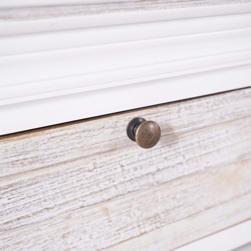 Console d'entrée en bois massif blanc - Sea side