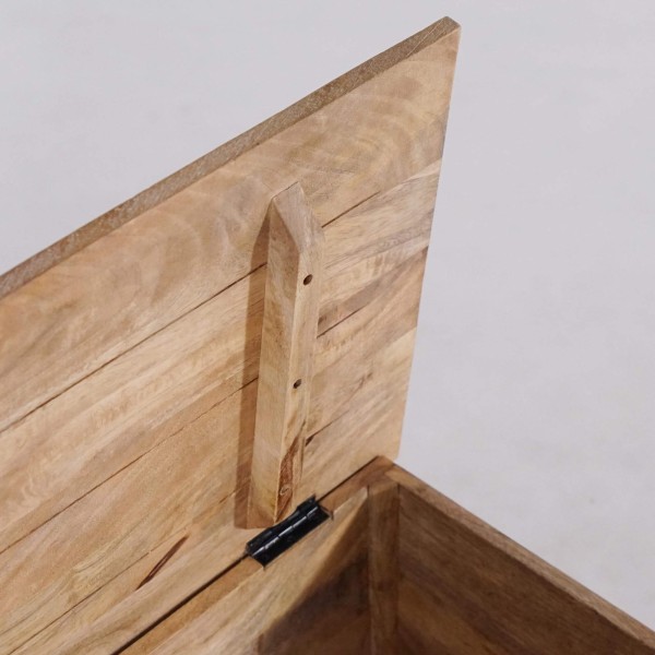 Coffre de rangement en bois massif - Milo