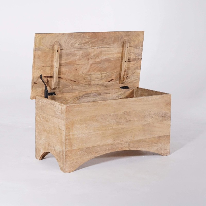 Coffre de rangement en bois massif - Milo