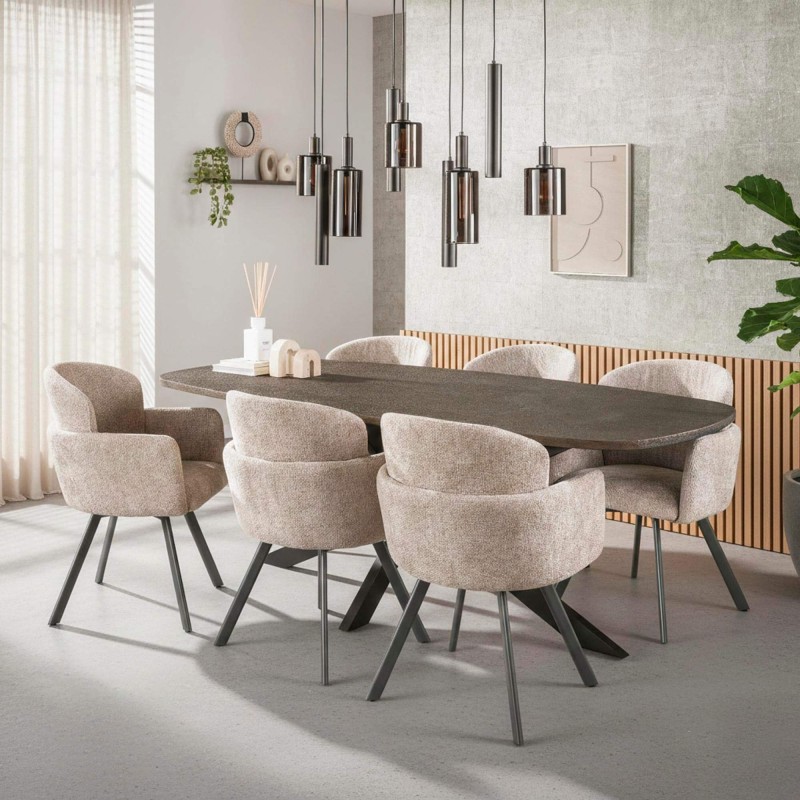 Fauteuil pivotant confortable pour salle à manger - Navi