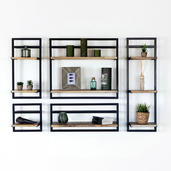 Lot de 5 étagères murales - Selfsh