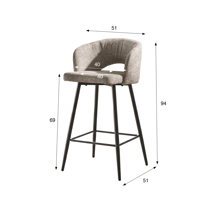 Chaise haute de cuisine design - Nex