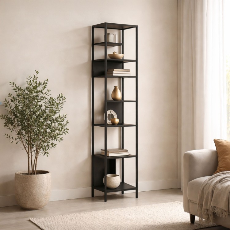 Étagère en métal noir 40 x 180 cm - New York