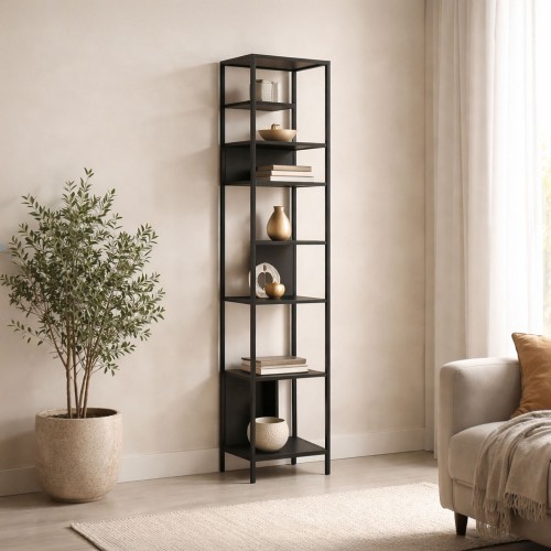 Étagère en métal noir 40 x 180 cm - New York