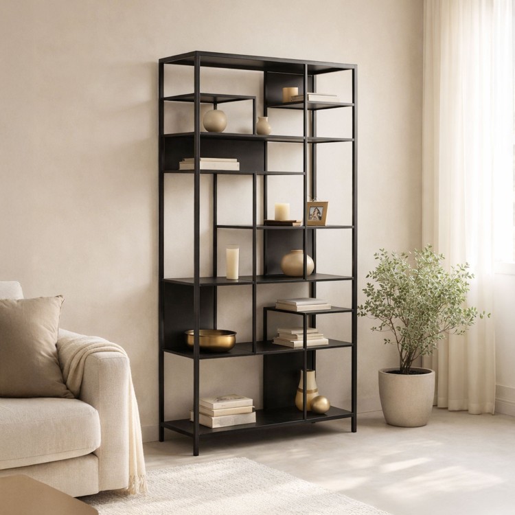 Étagère en métal noir 90 x 180 cm - New York