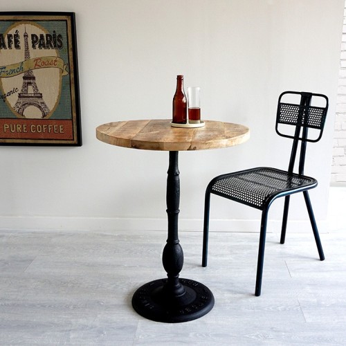 Table restaurant ronde industrielle bistrot 60 cm