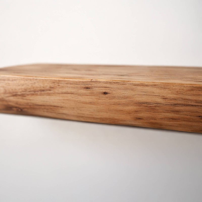 Etagère murale avec fixation invisible en bois naturel (lot de 3) - Rack