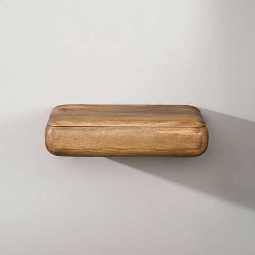 Table de chevet suspendue en bois massif avec tiroir - Elia