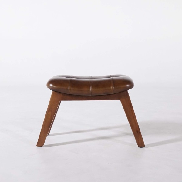 Tabouret d'appoint en cuir - Plaza