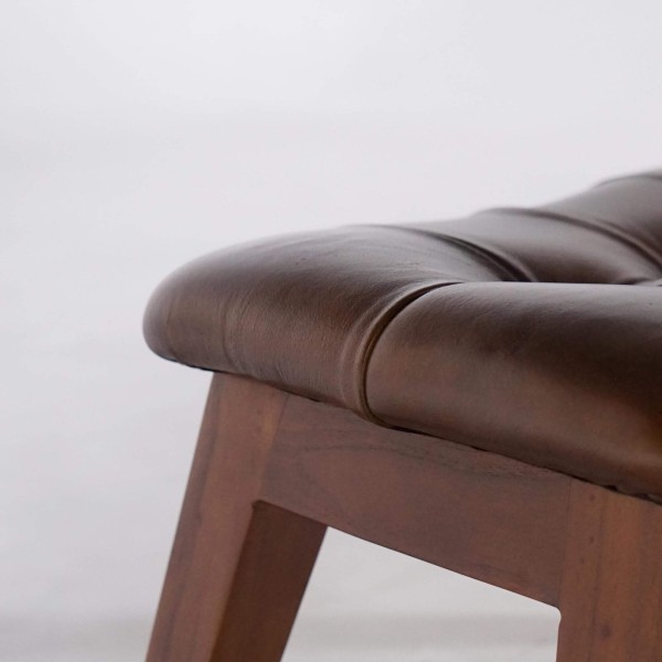 Tabouret d'appoint en cuir - Plaza