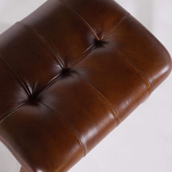 Tabouret d'appoint en cuir - Plaza