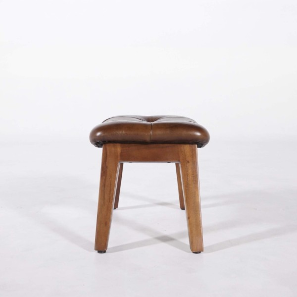 Tabouret d'appoint en cuir - Plaza