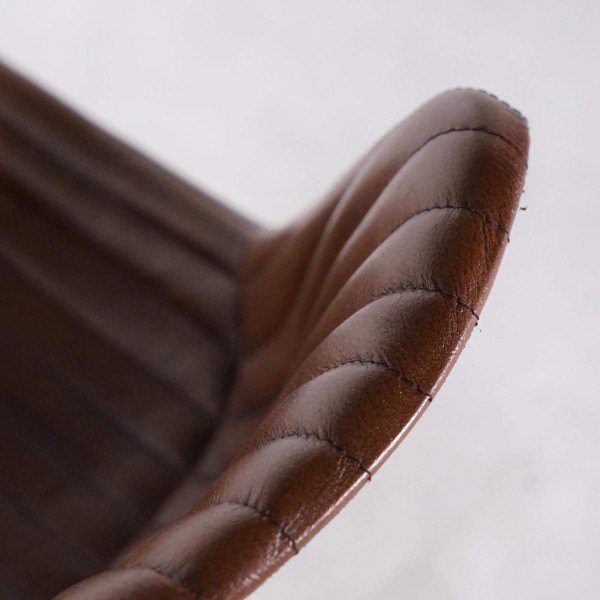 Chaise en cuir marron - Chelsea