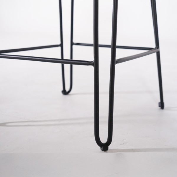 Chaise de cuisine vintage métal et cuir brune - Smart