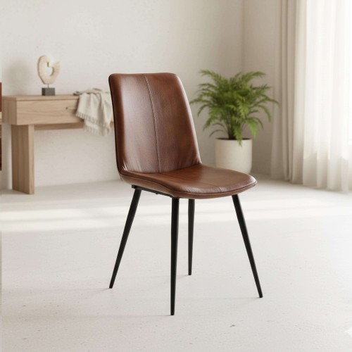 Chaise vintage en cuir...