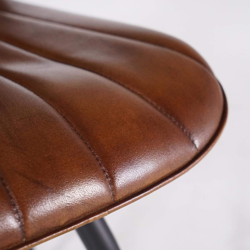 Chaise vintage en cuir véritable - District